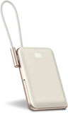 Coverzone Magsafe Uyumlu Powerbank PD20W Dahili Type-C Kablolu Dijital Göstergeli 10000 mAh Kablosuz Şarj iPhone 15 16 Uyumlu Güç Bankası CDB001 (Natural Grey)