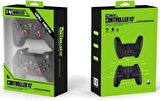 Coverzone Çift Josystick 2.4G Kablosuz Oyun Kolu PC Uyumlu Pilli Joystick Wireless GamePad USB Dongle Bağlantı Kaymaz Tasarım 0019 Çiftli Siyah