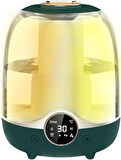 Coverzone 3 Litre Kapasiteli Humidifier Buhar Makinesi Nemlendirici Aroma Terapi Difüzörü  21x16 cm Ev Ofis Spa Oda Nemlendirici K07 (Yeşil)