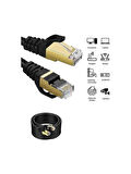 Coverzone Narita 20 Metre Network Kablosu Cat 7 Siyah Renk Ağ Kablosu Ethernet Kablo