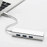 Coverzone Type-C To USB Çevirici Macbook Uyumlu Çevirici Adaptör Çok Portlu Çoklayıcı Tip C To RJ45 Adaptör 4in1 (ZR115-A)