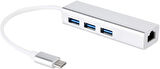 Coverzone Type-C To USB Çevirici Macbook Uyumlu Çevirici Adaptör Çok Portlu Çoklayıcı Tip C To RJ45 Adaptör 4in1 (ZR115-A)