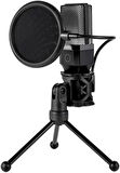 Coverzone Bilgisayar RGB Mikrofon 20-20kHz Profesyonel Podcast Mikrofon Kiti Tak Çalıştır USB Kablolu Pc Dizüstü Bilgisayar Için Vlog Youtuber Kick Canlı Yayın X1R