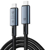 Coverzone 40Gbps 240W 4.0 Thunderbolt Type-C to Type-C Şarj, Data ve 8K 60Hz Görüntü Aktarım Kablosu Tip C 1.5 Metre ZR851