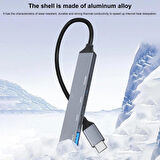Coverzone PD100W 5Gbps 5in1 Extender Çevirici, Type-C ve USB Hub, Type-C ve USB Çıkışlı USB C Hub Adaptörü Macbook ile Uyumlu ZR869