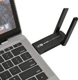 Coverzone Wireless Adaptör Wifi 6 Ağ Kartı Masaüstü Bilgisayar Pc ile Uyumlu 2,4G 5G Destekler Usb 3.0 Dual Band Usb Adapter 2,4Ghz-5,82Ghz AX1800