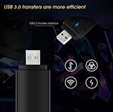 Coverzone Wireless Adaptör Wifi 6 Ağ Kartı Masaüstü Bilgisayar Pc ile Uyumlu 2,4G 5G Destekler Usb 3.0 Dual Band Usb Adapter 2,4Ghz-5,82Ghz AX1800