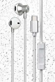 Coverzone Type-C Kablolu Kulaklık HD Mikrofon Deep Bass, HI-FI 1.2 Metre Kablo LS-730  - Silver