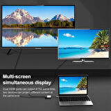 Coverzone USB Tip C to Mini DP/DP DisplayPort Adaptörü 4K 2 in 1 Tip C Erkek DisplayPort ve Mini DisplayPort Dişi Video Dönüştürücü Kablosu Bilgisayar Telefonu Dizüstü Monitör Ekranlar PW-745
