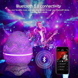 Coverzone Dinozor Yumurtası Gece Masa Lambası Bluetooth Hoparlör Led Lamba Galaxy Projektör Led Işık Yatak Odası İç Mekan Aydınlatma Dekoratif Işık 16cm x 12cm K890 Beyaz [Enerji Sınıfı A+]