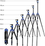 Coverzone ZOMEI Z818C Profesyonel Taşınabilir Karbon Fiber Dijital Kamera ve Kamera Tripod Monopod Standı, Tüm Canon Sony Nikon Samsung Panasonic Olympus Kodak Fuji Gold için Top Başlıklı (Mavi)