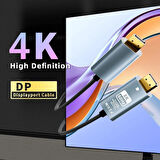 Coverzone DP to HDMI Kablo, 4K 60Hz 200cm Yüksek Hızlı, Displayport Kablo 2 Metre Kablo Uzunluğu Displayport to hdmi Kablo 200cm ZR890