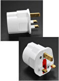 Coverzone Sigortalı Fiş Çevirici İngiliz Erkek Türk Dişi Unıversal Priz Dönüştürücü Dubai, HongKong, İngiltere Amerika, Umre Fiş Adaptörü