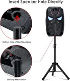 Coverzone Profesyonel Taşınabilir Hoparlör Stant Ayarlanabilir Uzatma 76cm ila 111cm PA DJ Kısa Tripod Standı Mini Hoparlör Standı Uyumlu Ekleme Emniyet Pimi Hoparlör Ayak J-01