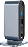 Coverzone USB C to HDTV + VGA + 7 Ports HUB + SD/TF Readcarder SB C Hub Dizüstü Bilgisayar Bağlantı İstasyonu, VGA ile 12'si 1 Arada Dock, HDMI 4K, 100Mbps Ethernet, 3 x USB-A 3.0 ve 100W USB- ZR773