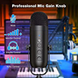 Coverzone Bilgisayar Standlı Mikrofon Profesyonel Podcast Mikrofon Kiti Tak Çalıştır USB Kablolu Pc Dizüstü Bilgisayar Için Vlog Canlı Yayın (K66S)