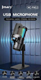 Coverzone Profesyonel Stüdyo Mikrofon, Dinamik Aralık 88dB, Hassasiyet -43dB±1dB, Kayıt Condenser Masaüstü Canlı Yayın Mikrofonu PC USB C, Oyun, Podcast, Kayıt, Yayın, ASMR Sessiz/Eko PW13