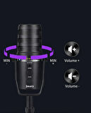 Coverzone Profesyonel Stüdyo Mikrofon, Sinyal-Gürültü Oranı (SNR) – 85dB, Dinamik Aralık – 88dB, Kayıt Condenser Masaüstü Canlı Yayın Mikrofonu PC USB, Oyun, Podcast, Kayıt, Yayın PW12