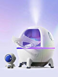 Coverzone Astronot ve Uzay Gemisi Temalı Humidifier Buhar Makinesi Nemlendirici Aroma Terapi Difüzörü 220 Ml Kapasiteli 11x11 cm Ev Ofis Spa Oda Nemlendirici Uyku Kalitesini Artırır (MJ046)