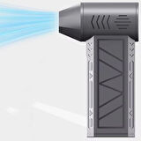 Coverzone 130000 RPM Mini Turbo Jet Hava Üfleyici Araba içi, Klavye Temizle, Mangal veya Serinleme Taşınabilir El Feneri Mini Fan El Tipi 4 Modlu Fan Seviyesi Şarj Edilebilir 3000mAh FS-21 (Gri)