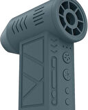 Coverzone 130000 RPM Mini Turbo Jet Hava Üfleyici Araba içi, Klavye Temizle, Mangal veya Serinleme Taşınabilir El Feneri Mini Fan El Tipi 4 Modlu Fan Seviyesi Şarj Edilebilir 3000mAh FS-21 (Gri)