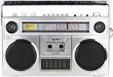 Coverzone Taşınabilir Radyo Müzik Seti Kaset Çalar FM Nostalji Tasarım USB MP3 Player Bluetooth Hoparlör Retro Nostalji Radyo CVR-668BT (Gri)