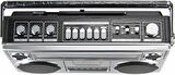 Coverzone Taşınabilir Radyo Müzik Seti Kaset Çalar FM Nostalji Tasarım USB MP3 Player Bluetooth Hoparlör Retro Nostalji Radyo CVR-668BT (Gri)