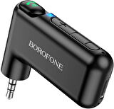Coverzone Borofone Wireless Bluetooth 5.0 3.5mm Jack Aux Araç Ses Aktarım Kiti Adaptör Bluetooth Çenanirici Araba Hoparlör Kulaklık için Taşınabilir Kablosuz Ses Araç Kitleri Adaptörü BC35