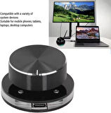 Coverzone USB Ses Kontrol Düğmesi, Android System PC Için RGB Işığı Ile Multimedya Tip C Harici Ortam Ayarlama Denetleyicisi Takın Ve Oynatın USB to Type-C Kablolu GC-91