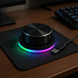 Coverzone USB Ses Kontrol Düğmesi, Android System PC Için RGB Işığı Ile Multimedya Tip C Harici Ortam Ayarlama Denetleyicisi Takın Ve Oynatın USB to Type-C Kablolu GC-91
