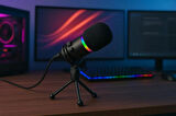 Coverzone RGB Profesyonel Stüdyo Mikrofon Kayıt USB/XLR Çift Modlu Podcast Dinamik Mikrofon Masaüstü Canlı Yayın Mikrofonu PC USB, Oyun, Podcast, Kayıt, Yayın, Mac, Windows ile Uyumlu Q1