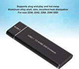 Coverzone M2 SSD Harici Okuyucu ve Yazıcı 10 Gbps Type-C Harici Bellek Kart Okuyucu NVME - NGFF/USB 3.1-3.2 CHC-M2 - ZR965