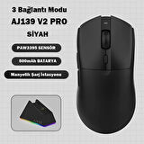 Coverzone AJAZZ AJ139 V2 MC 3 Farklı Bağlantı Modu-RGB Manyetik Şarj İstasyonlu-PAW 3311 Sensör-500 mAh Batarya-66 Gram
