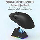 Coverzone AJAZZ AJ139 V2 MC 3 Farklı Bağlantı Modu-RGB Manyetik Şarj İstasyonlu-PAW 3311 Sensör-500 mAh Batarya-66 Gram