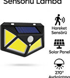 Coverzone Harekete Sensörlü Solar Enerjili Işık Bahçe Işıklandırmak için Lamba Dış Mekan için Uygun Güneş Enerjili Aydınlatma Piknik Kamp Tatil için Bahçe, Havuz Kenarı Aydınlatması BK-100B COB [Enerji Sınıfı A]