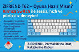 Coverzone ZIFRIEND Türkçe Q Tuş Dizilimi RGB Mekanik Oyuncu Klavye - Kırmızı Switch T62