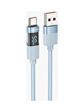 Borofone iPhone ile Uyumlu 5.0A Şarj ve Data Kablo USB To Type-C - 1.2 Metre - BU46