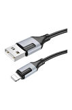 Borofone İphone Ile Uyumlu 2.4a Şarj Ve Data Kablo Usb To Lightning - 1 Metre - Bx101