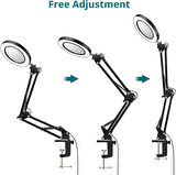 Coverzone Kıskaçlı Yuvarlak 6.3 inç (16cm) Stüdyo Işık ve Tripod Fotoğraf Makinesi Kamera Youtuber Twich Yayıncı Işığı - NB35