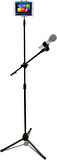 Coverzone  Mikrofon ve Tablet Stant 190cm Maksimum Uzunluk Multi Fonksiyonel 2in1  Katlanabilir Açısı Ayarlanabilir Zemin Üstü - Model 103SP