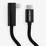 Coverzone 2in1 iPhone ile Uyumlu Type-C to Type-C Lightning Data ve Şarj Kablosu, 120 cm Uzunluk, USB C to Lightning ile Uyumlu ZR50