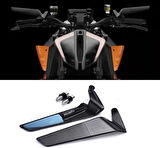 Coverzone Naked Touring Uyumlu CNC Alüminyum Gövdeli Spor Kanat Tipi Ayarlanabilir Motosiklet Dikiz Yan Aynası CMX99 – Sağ ve Sol Uyumlu Montaj