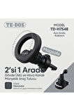 Araç İçi Manyetik Telefon Tutucu TD-H7548 - Magsafe Uyumlu, 360° Döner, Klipsli, Petek Tasarım