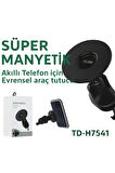 Manyetik Araç Telefon Tutucu - 360° Dönebilen, Klipsli, iPhone Uyumlu TD-H7541