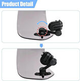 Coverzone 30 cm Deflektör Ön Cam - Ayarlanabilir Klipsli, Gri Rüzgar Saptırıcı, Motosiklet & Scooter