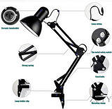 Coverzone Masa Lambası - 3 Farklı Montaj Seçeneği, Ayarlanabilir Açı, 3 Eklemli, Çalışma Masası Işığı SY-444