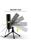 Profesyonel RGB Mikrofon - USB, 24 Bit/96kHz, Kardioid, Tripodlu, Oyun ve Yayıncı Dostu Q9
