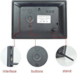 Coverzone Dijital Fotoğraf Çerçevesi 7 inç - IPS LED, 1024x600 HD, USB & SD Destekli, Slayt ve Video Oynatma