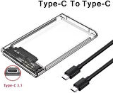 Coverzone Şeffaf Disk Kutusu - 2.5” HDD/SSD, USB 3.0, SATA 3.0, 5Gbps, 7–9.5mm Disk Destekli, LED’li ZR1073