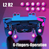 Coverzone Soğutma Fanlı Mobil Oyun Kolu 6 Parmak Destekli, L2R2 Tetikli, 4.7–6.5” iOS Android İçin DL88